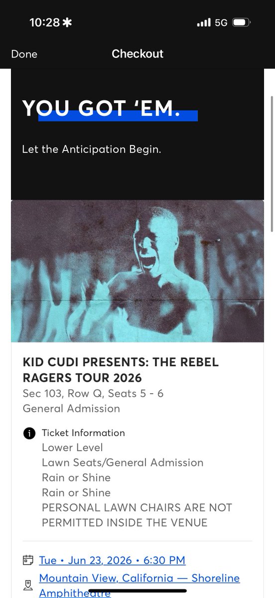 LETS GOOOOOOO <a href="/KiDCuDi/">The Chosen One</a> wish I could’ve made meet and greet work tho 🥲🥲