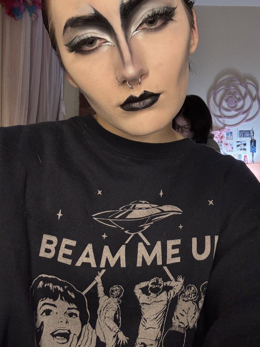 so_it_mine_mike's tweet photo. Did like goth makeup the other day and it reminded me of #gothwill https://t.co/wwt4Edfszt