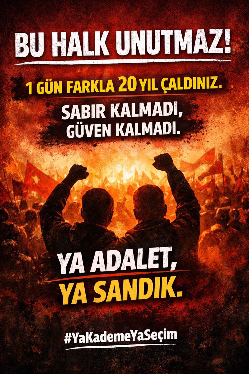 O gün gelecek ve bize yapılan haksızlığı ödeyeceksiniz
#YaKademeYaSeçim