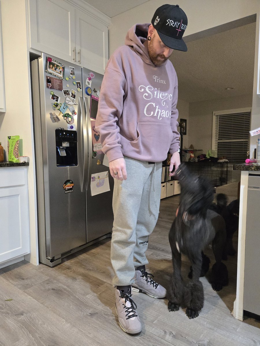 xbenzerox's tweet photo. @strayrats hat, @trinxla hoodie, @essentials sweats, @maniere_usa x Jordan 6. Salem my black poodle boy! #fitpics #sneakerfits #sneakers #sneakerhead #sneakergallery #sneakercollection #sneakercollab #sneakercollector #sneakercollecting #jordan6 #amamaniere #whatsonfeet #yoursneakersaredope #kotd