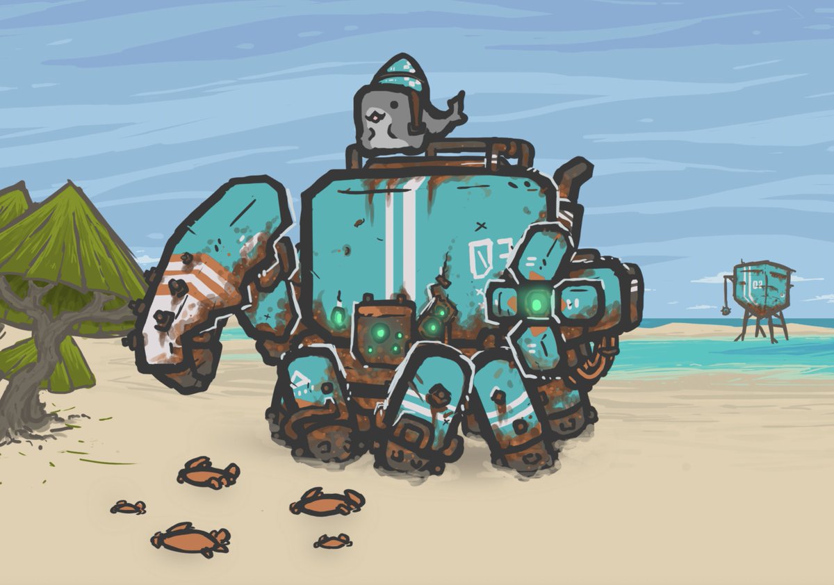 spectralidax's tweet photo. Crab mech crab mech crab mech https://t.co/gXYqoOr6mO