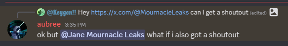 MournacleLeaks's tweet photo. And a shoutout to you too my fan! https://t.co/gamwVSKbyS