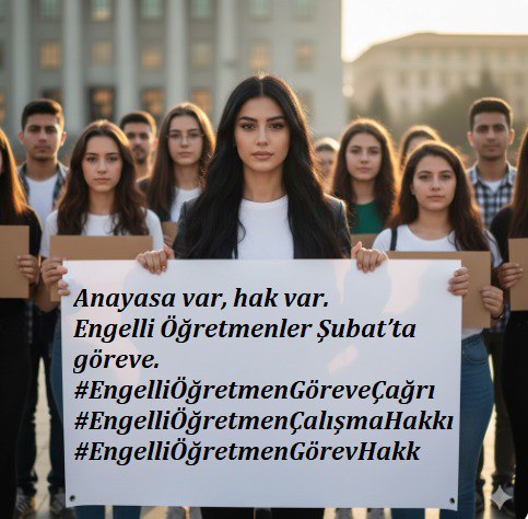 Bir avuç engelli öğretmenin beklentisi ertelenmesin. Şubat bizim için müjde olsun. <a href="/Yusuf__Tekin/">Yusuf Tekin</a> <a href="/RTErdogan/">Recep Tayyip Erdoğan</a> <a href="/dbdevletbahceli/">Devlet Bahçeli</a> <a href="/oktay_saral/">Oktay SARAL</a> <a href="/hasandogan/">Hasan Doğan</a> <a href="/_cevdetyilmaz/">Cevdet Yılmaz</a>
<a href="/PrfDrFilizKilic/">Prof. Dr. Filiz KILIÇ</a> <a href="/memetsimsek/">Mehmet Simsek</a> <a href="/tihek_kurumsal/">TİHEK 🇹🇷</a>
<a href="/AYMBASKANLIGI/">Anayasa Mahkemesi</a>
#ReisEngelliÖğretmenMüjdesi