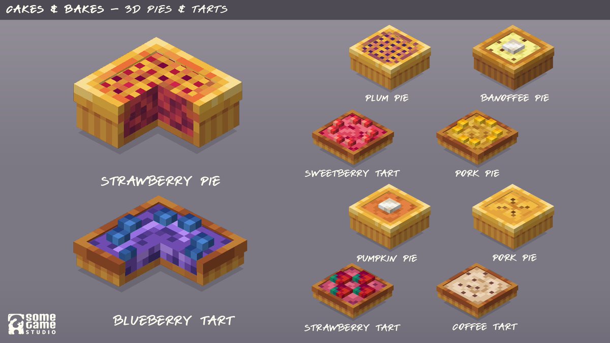 Our CAKES &amp; BAKES Add-On (coming soon™️)

~ 3d items ~ 🎂🧋🥧

#minecraft #blockbench #cakesnbakes