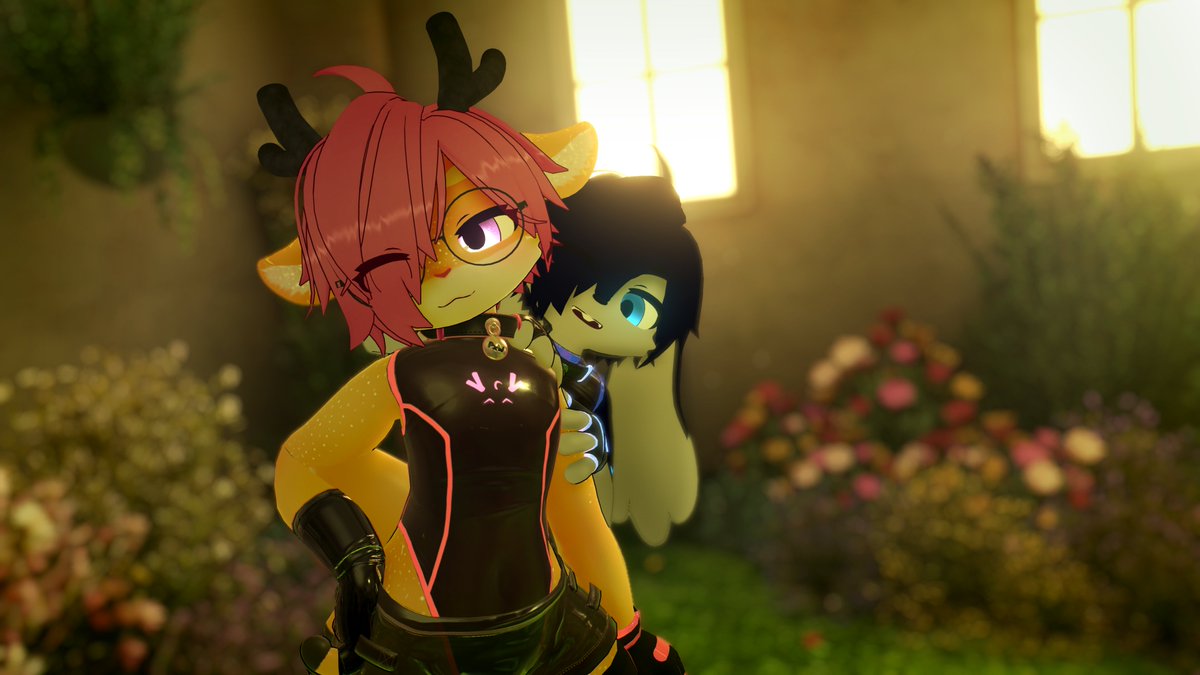 Hey there 🧡💙

with <a href="/V2Granit/">GranitV</a> 

#furry #VRChatPhotography #VRChat