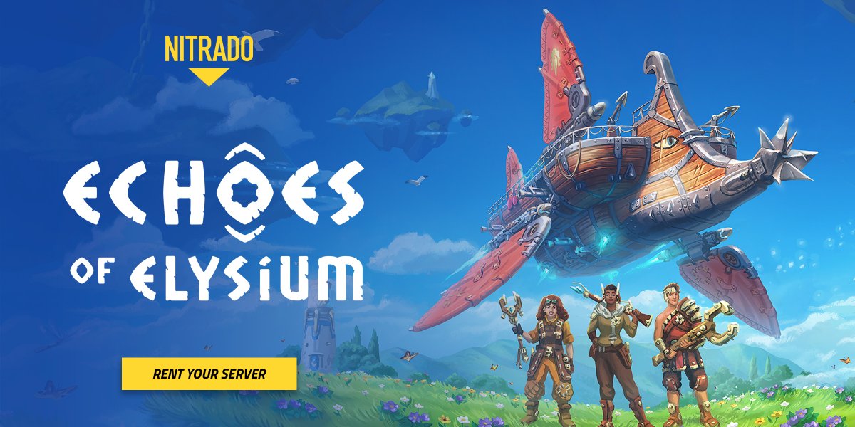 🗺️ Echoes of Elysium is OFFICIALLY OUT!
Prepare to take survival to new heights… literally. ☁️

In this co-op airship survival RPG, you and up to 6 friends will:
⚙️ Build and customize your own floating fortress
🌫️ Explore a vast procedural clockwork world
🪓 Gather and manage