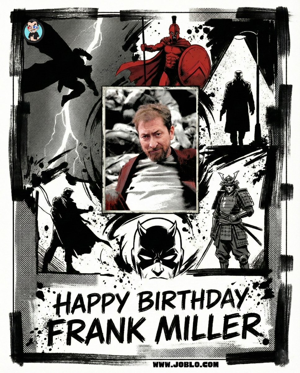 joblocom's tweet photo. Frank Miller turns 69 today! ๐
#FrankMiller #ComicLegend #SinCity #DarkKnightReturns #Elektra #300Movie https://t.co/TArabzXSQr