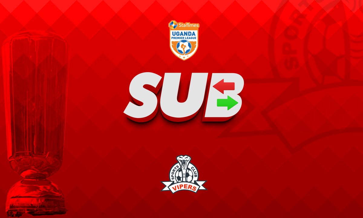 VipersSC's tweet image. Our final substitution of the night...

🔛 Abubakali Walusimbi 

↩️ Taddeo Lwanga 

🔴 4-1 ⚪ (77’)

#VIPPOL || #VenomsUpdates || #OneTeamOneDream ||