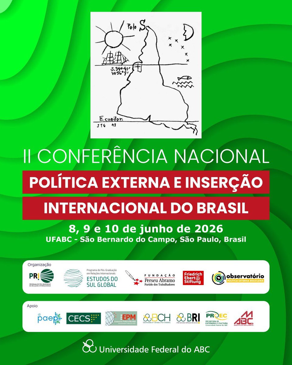 opeb_ufabc's tweet photo. II Conferência Nacional - Política Externa e Inserção Internacional do Brasil

Saiba mais e submeta seu resumo:
https://t.co/JyKnNkFXFs https://t.co/dVHuyHA54e