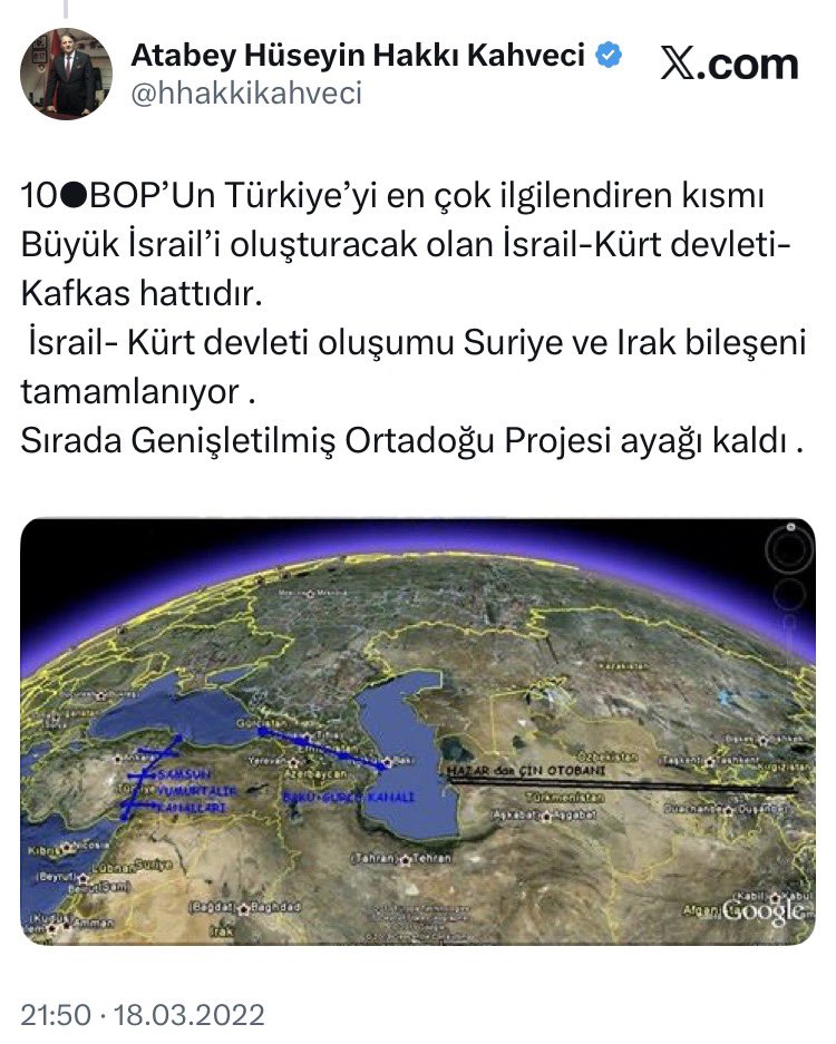 OzdekSenem's tweet photo. @atabeyturkocak @hhakkikahveci MAVİ HATLI #YOL projesi 1984 yılında #İsrail Eski Başbakanı İsak Şamir'in kitabında yer alıyor.
1.Dünya #savaşı sonucunda oluşan VERSAY ANLAŞMASI #bugün #VERSAY DÜZENİ olarak yeniden uygulamaya sokuluyor. #Atabey19HHK✍️2022
🐺 https://t.co/ul3pdQlZ4U
🇹🇷https://t.co/d7EyFtNAQg https://t.co/AAeRisK7CU