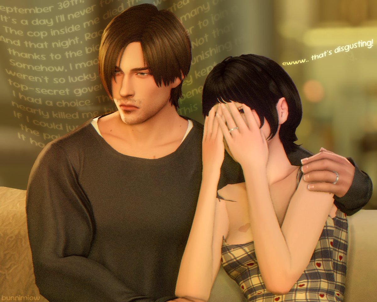 bunnimiow's tweet image. rule #1: never watch a horror movie with him