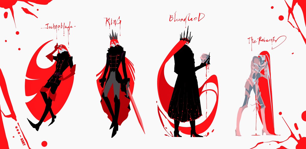 The four states of Technoblade in Kamen Rider settings when not transformed

#technobladefanart #technofanart #technoblade