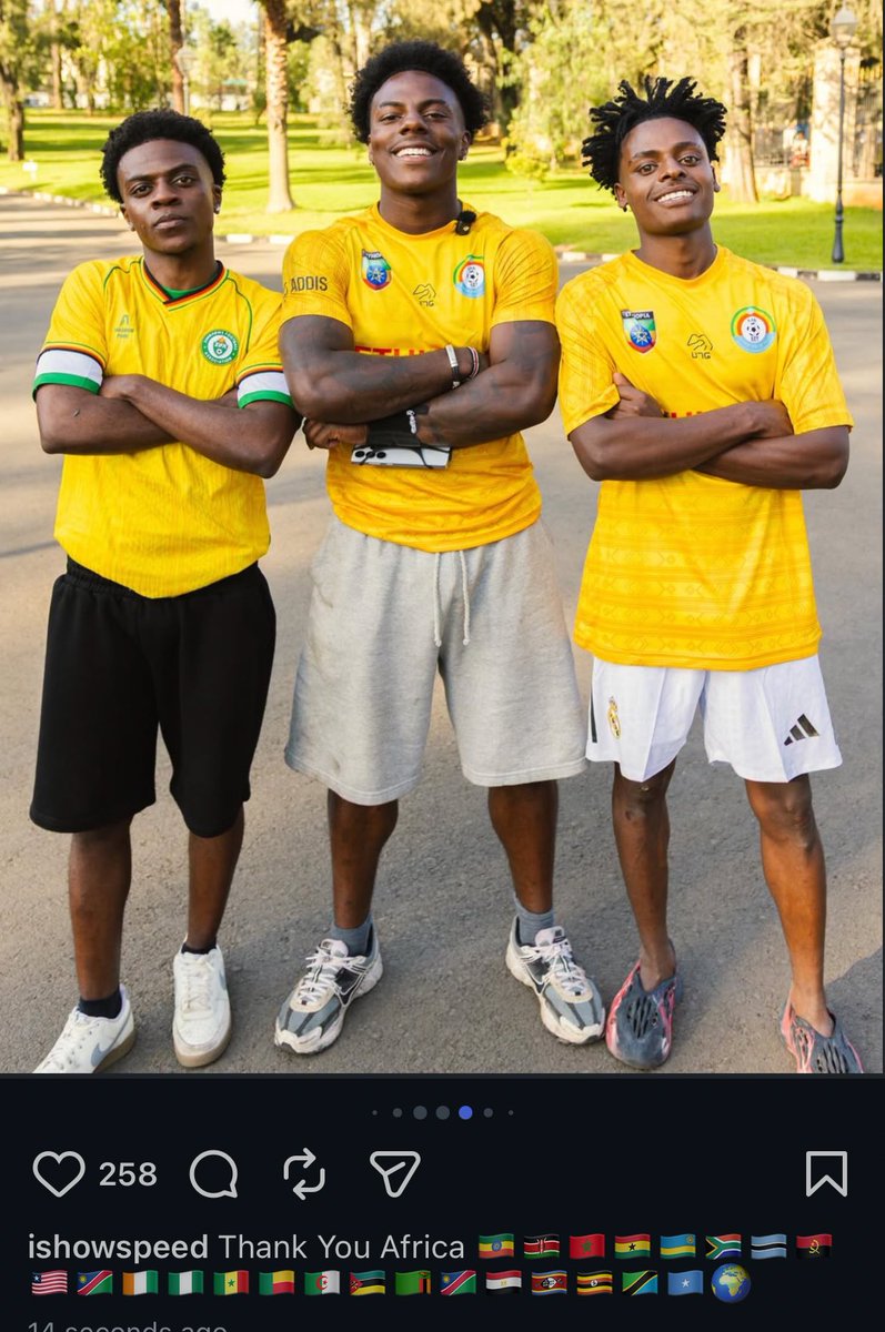 Ishowspeed first post on ig after completing his Africa tour ❤️