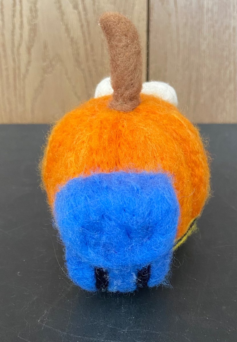 Needle felted pumpkin Banjo from Banjo-Kazooie