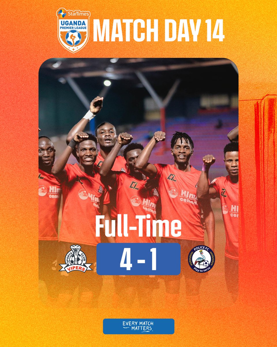 UPL's tweet image. Full-Time! Vipers SC 4-1 Police FC

📊 upl.co.ug/event/vipers-s…

#VIPPOL | #StarTimesUPL