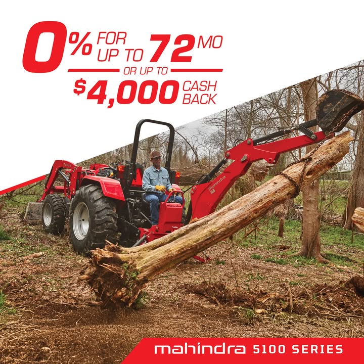 ValpoMotors's tweet photo. Go bigger and get more done with our 4500, 5100 and 6000 series! Our Best in the Field Deals won't last long, soCall us today at  (219) 462-3121!
@mahindra_usa
.
.
.
#MahindraTough #MahindraTractors #FarmTractor #Landscaping #FreshStart #HelloJanuary https://t.co/5BIfMXFhUB