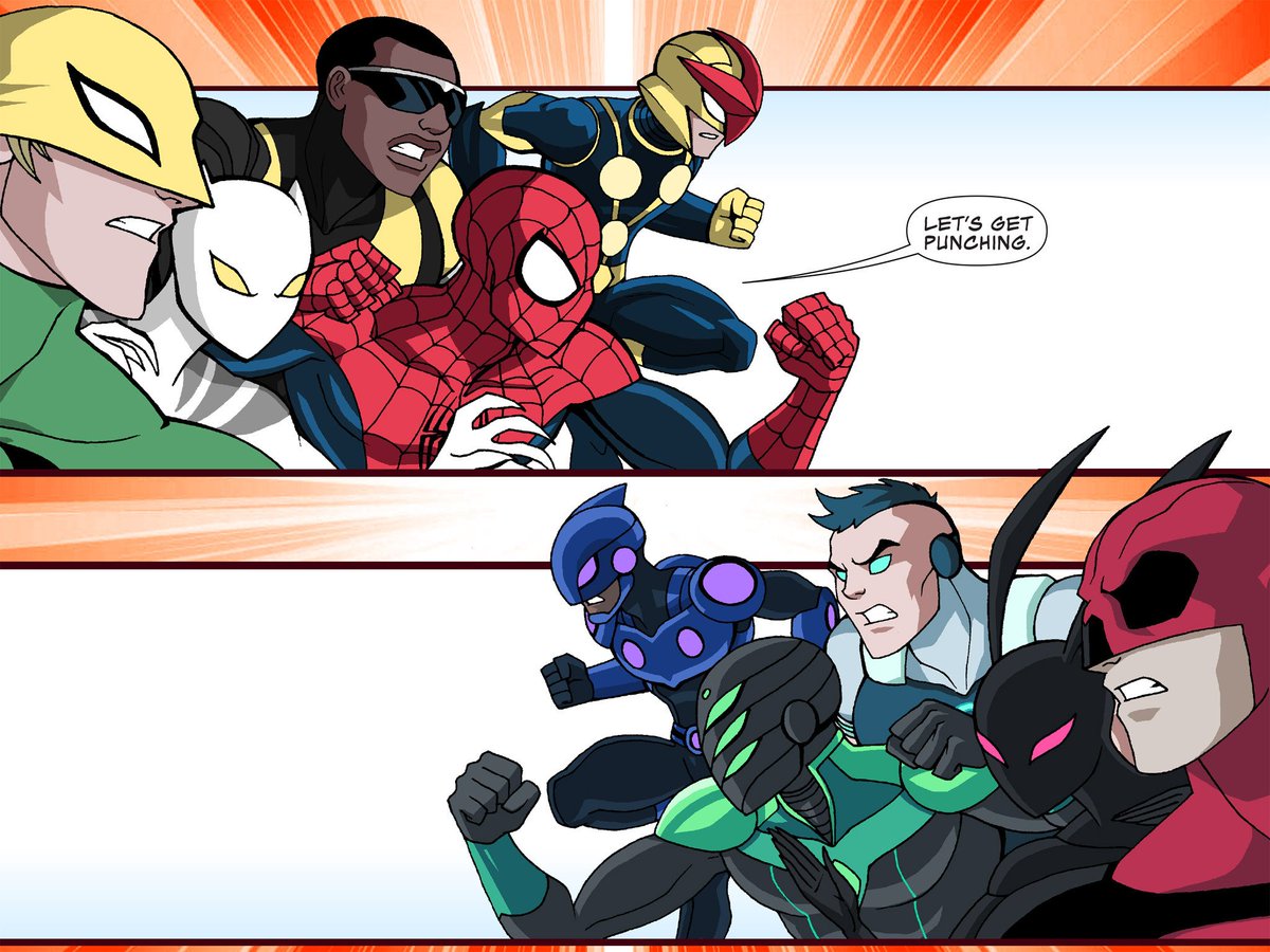 S.H.I.E.L.D. Cadets vs M.A.G.G.I.A. Cadets

Ultimate Spider-Man Infinite Comic (2015) #22