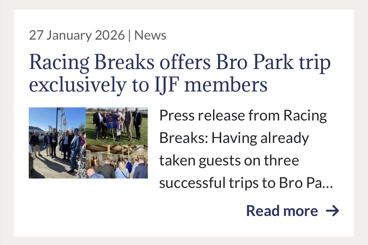 XanderBrett's tweet image. I’m looking forward to taking @RacingBreaks customers to 🇸🇪 Stockholm for a fourth time in September.

This year’s trip is exclusive to @IJF_official members.

More information below. 👇

horseracingsweden.com/news-and-featu…