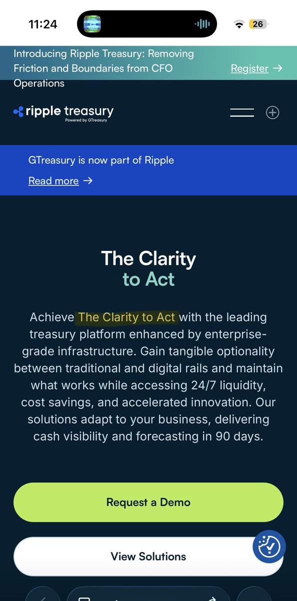 9wackattack's tweet photo. This is massive!  Really great news.

Ripple  X  GTreasury 🚀🔥
#XRP $RLUSD
#crossborderpayments https://t.co/JlQpRucghA