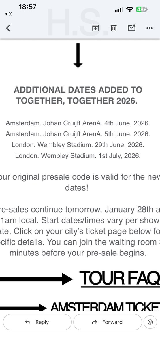 getting close to my birthday i might just have to buy tickets for july show