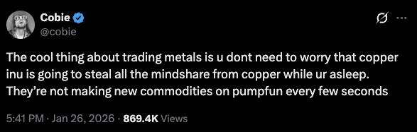 The Official CTO for COPPERINU  

Old world trades metal. New world trades memes. 
 
Links:  

Website: copperinucto.fun 

Telegram: t.me/CopperInuTg 

Meme Depot: t.me/+OnrugpE8z_VhO… 

Linktree: linktr.ee/copperinucto 

MEXC: mexc.com/exchange/COPPE… 

Lots