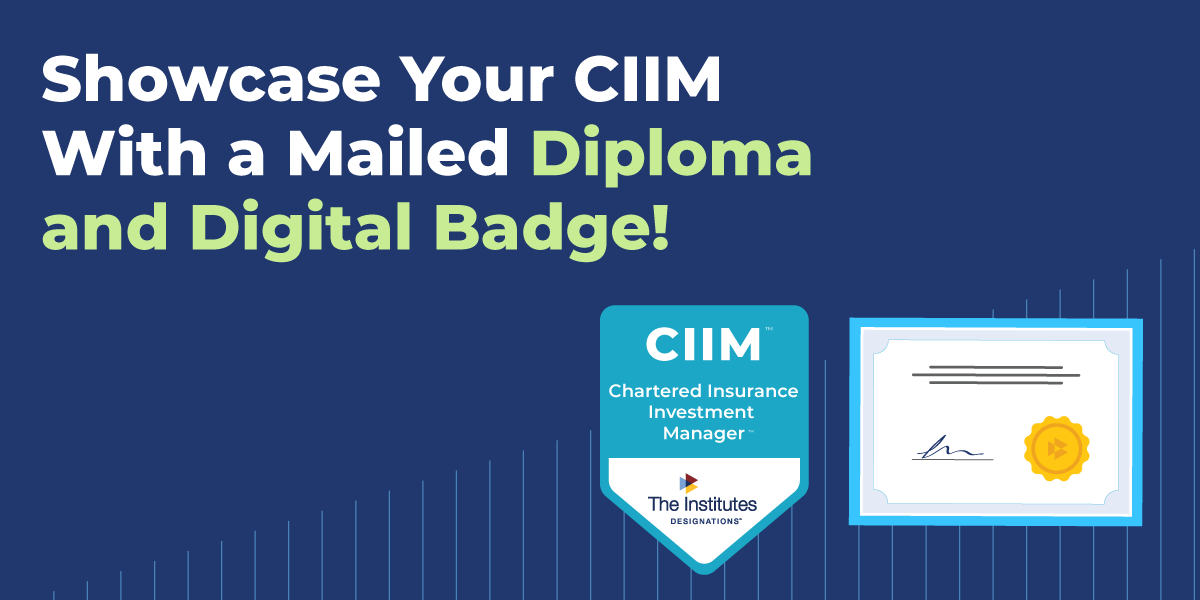 The_Institutes's tweet image. NEW! The Institutes Designations' CIIM™, in partnership with InsuranceAUM.com, now affiliated with The Institutes, is a first-of-its-kind designation designed specifically for insurance investment professionals. 

Learn more🔗 bit.ly/3NziJDT

#InsuranceInvestment