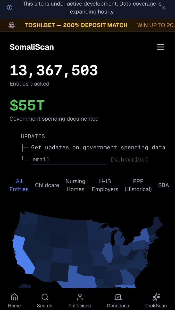 beaverd's tweet image. finally have the infrastructure to ingest absolutely everything. Added $40 trillion in tracked spending over the last 2 days

When I'm done every single penny the gov't has spent since 2000 will be tracked and available on somaliscan.com