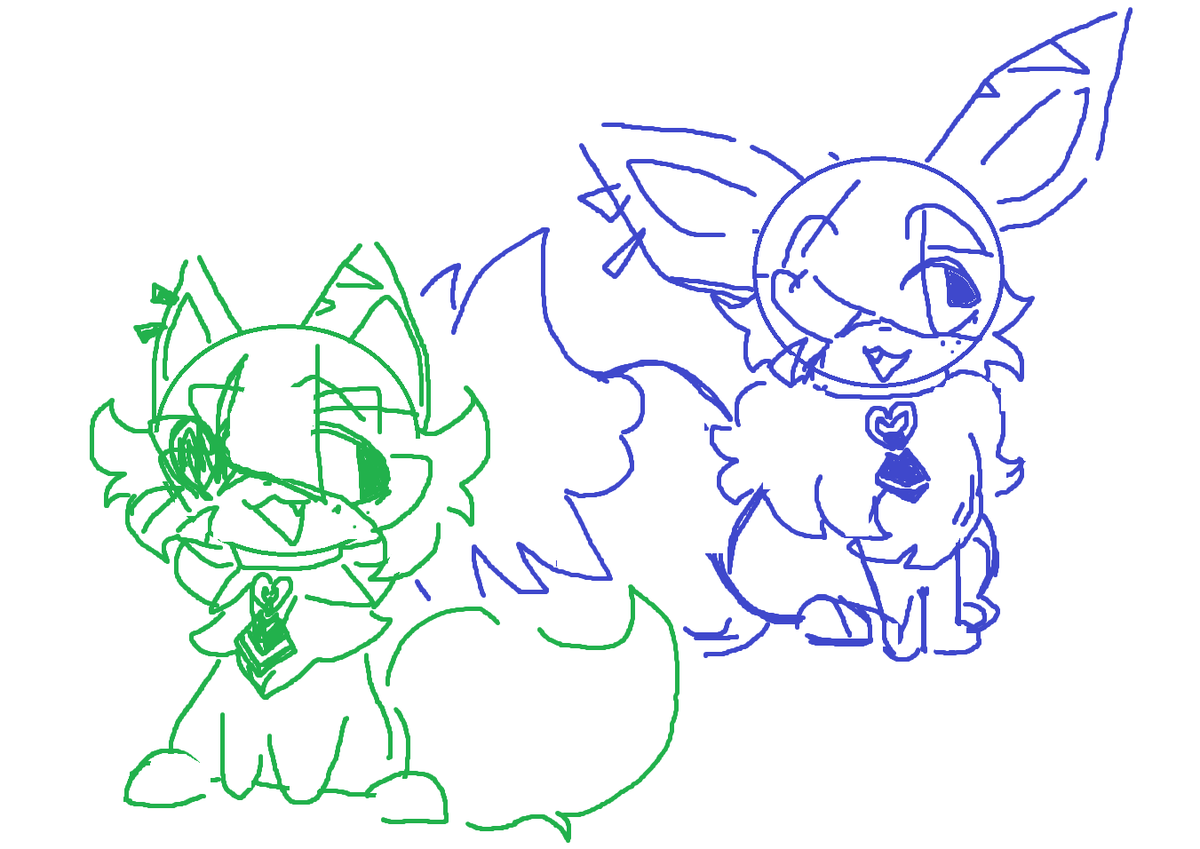 Luna0wQ's tweet photo. still dont know wich fits better #PMD https://t.co/1ez2MYWAml