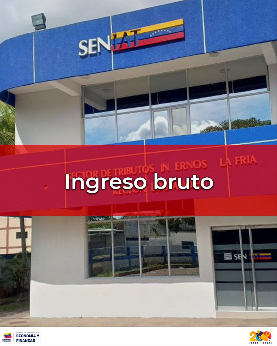 SENIAT_Oficial's tweet photo. ¿Sabes qué constituye el Ingreso Bruto? 🇻🇪❤️

De acuerdo a la normativa legal vigente, el ingreso bruto comprende el monto total de las ventas de bienes y servicios, arrendamientos y cualquier otra renta regular o accidental.

#Seniat #Venezuela https://t.co/yPBQvjNoHl
