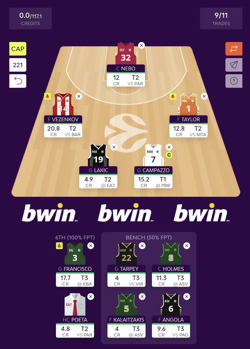 EUROLEAGUE FANTASIST 🏀 tweet media