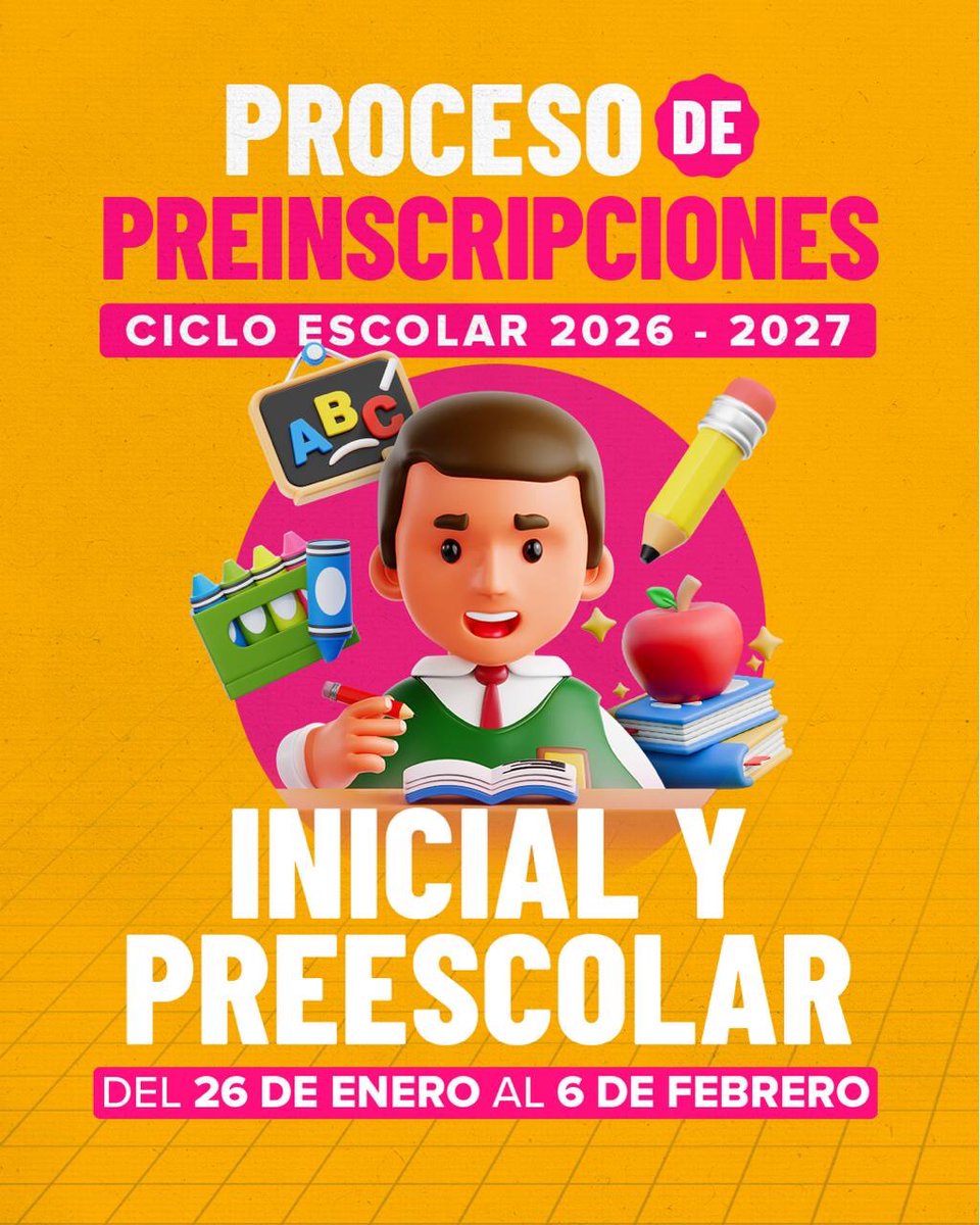 GobDeCoahuila's tweet image. El primer paso de su educación comienza hoy.
Ya están abiertas las preinscripciones de Preescolar. Infórmate y realiza tu registro dentro del periodo establecido.

#CoahuilaPaDelante #APasosDeGigante
@manolojim 
@SEducacionCoah