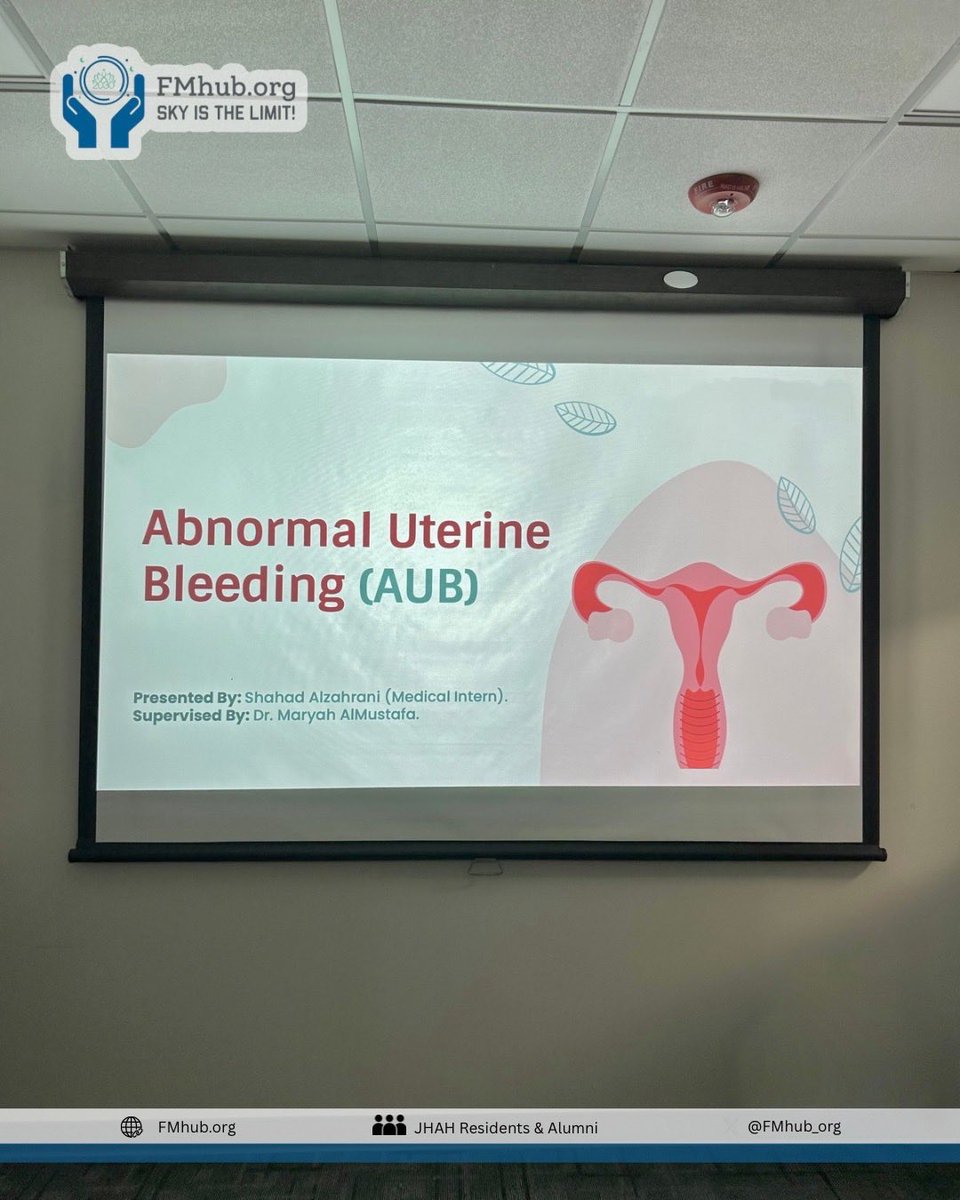 Fmhub_org's tweet photo. 📚 Today’s Women’s Health Academic Sessions covered breast lump, AUB, and ovarian conditions.

Clinical pearls:

➤ Use the Gail model for breast cancer risk assessment
➤ In women ≥45 years with AUB, always consider endometrial assessment
➤ Think torsion in acute pelvic pain; time is ovary ⏱️

Excellent presentations by our residents Dr Najla and Dr Duaa and our intern Dr. Shahad.
Under the supervision of Dr. Nimra and Dr. Maryah.

#WomensHealth