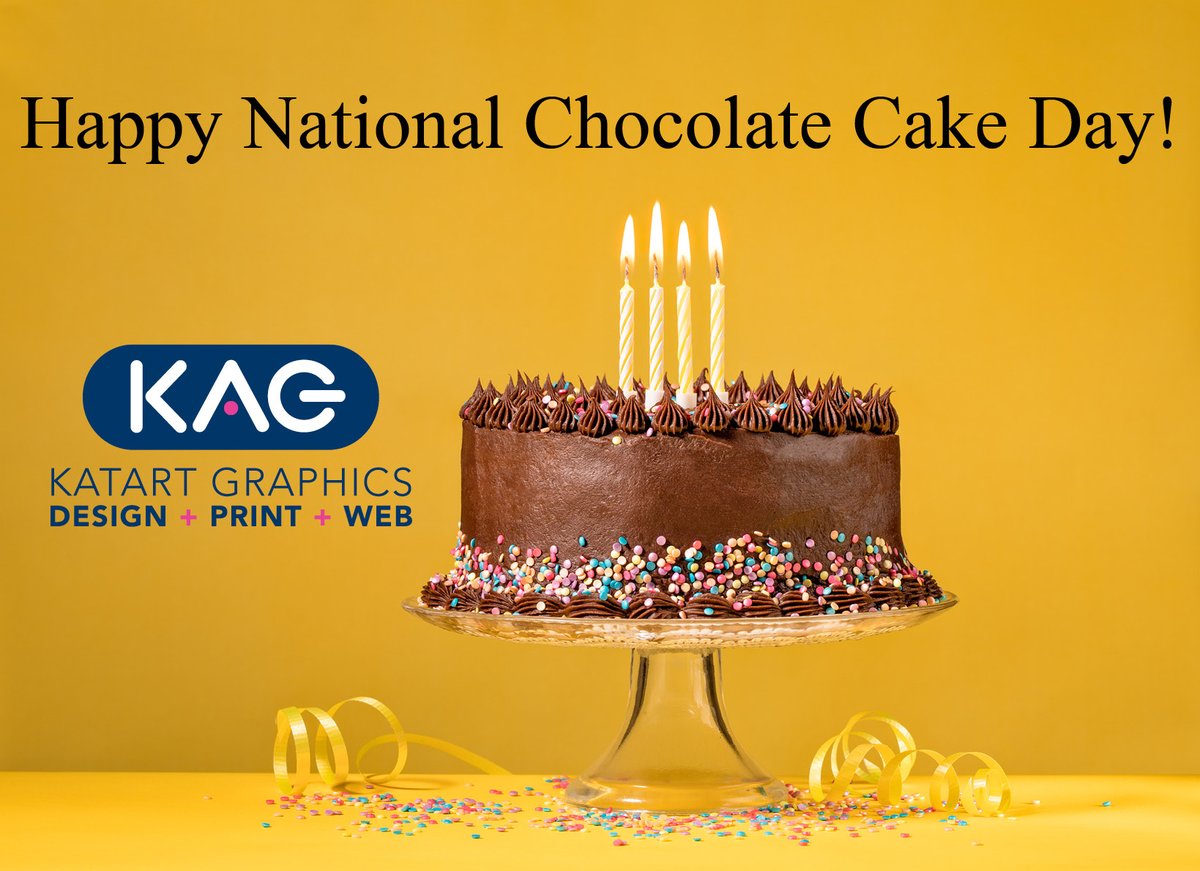 katartgraphics's tweet photo. Happy National Chocolate Cake Day!
At KatArt Graphics, we think your marketing should be just as rich, and impossible to ignore as chocolate cake.
Need something sweet for your brand? We design it, print it, and help you serve it to your audience.
#chocolatecakeday #marketing https://t.co/jK8dvWILoX