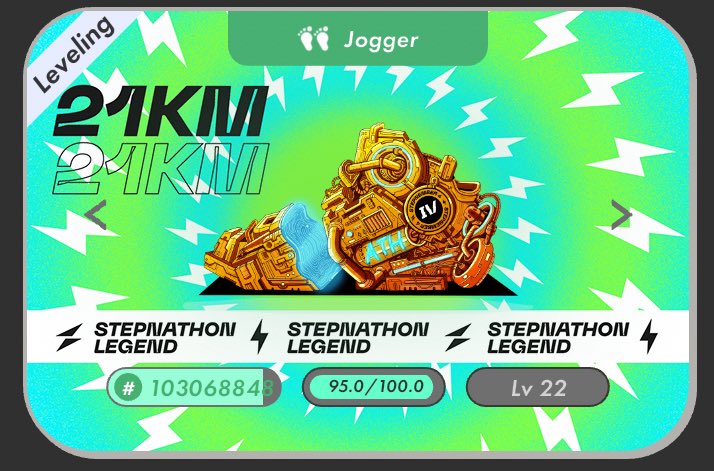 #STEPN 21km背景ありがとう🥰