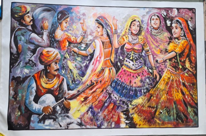 Art of the Day! "Traditional Folk Dance on Desert". Buy at: ArtPal.com/33manisharts?i…