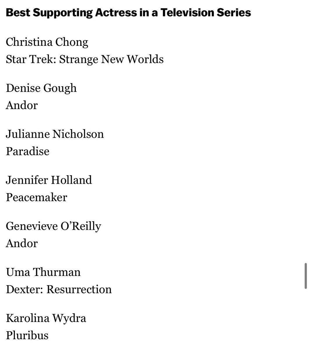BOTH RHEA AND KAROLINA NOMINATED FOR SATURN AWARDS LFGGG