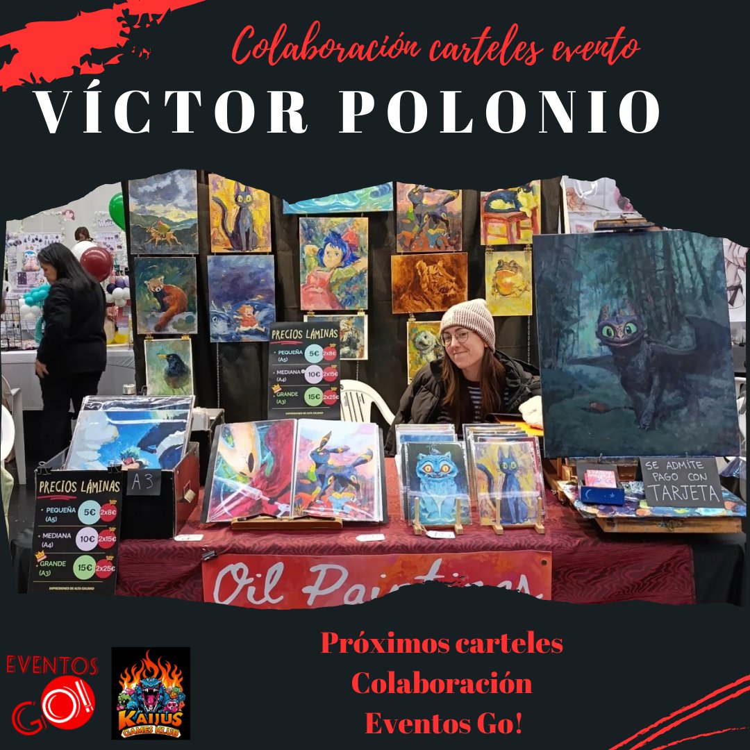 Vamos a tener una colaboración para tres próximos carteles de evento con el artistazo @victorpolonio_art