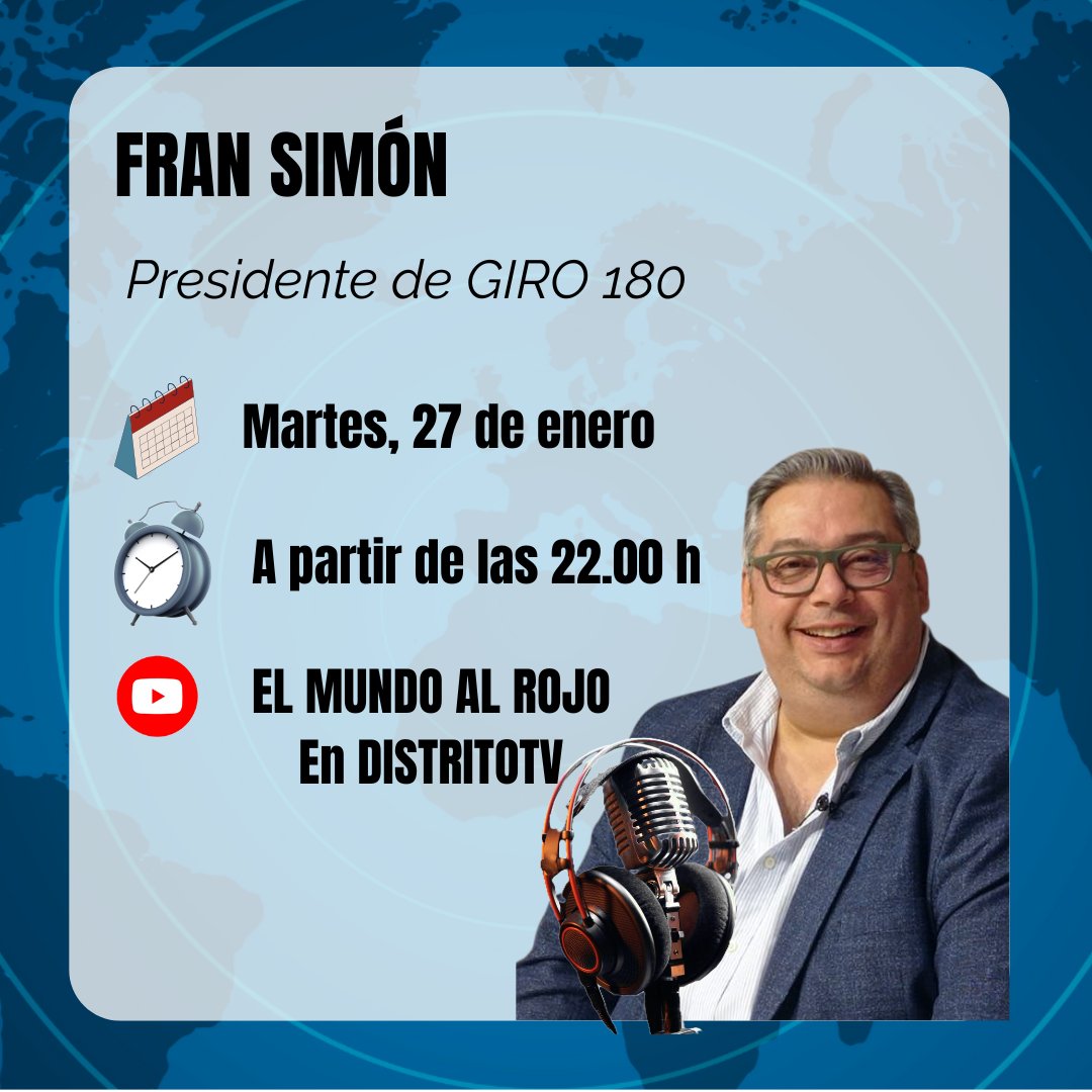 fransimonr's tweet photo. Nos vemos en un ratito en @MundoAlRojo en #DistritoTV
@Giro_18O https://t.co/krc58ZJsBv