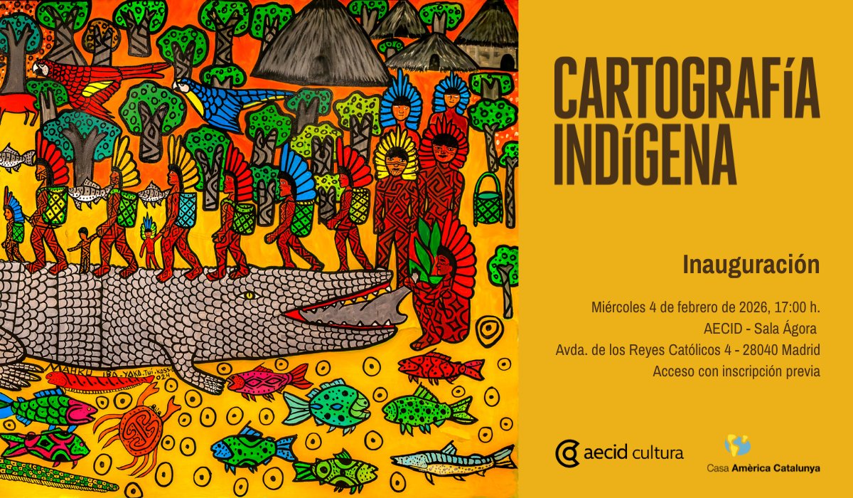 📍 Abrimos al público la Sala Ágora con la exposición «Cartografía Indígena»🗺️🏹
La expo muestra los mapas como herramientas de resistencia y saber ancestral en la Amazonía de Brasil.
📅 Ven a la inauguración el 4 feb - 17:00 🎟️ 
Inscripciones e info: acortar.link/DE1gmy