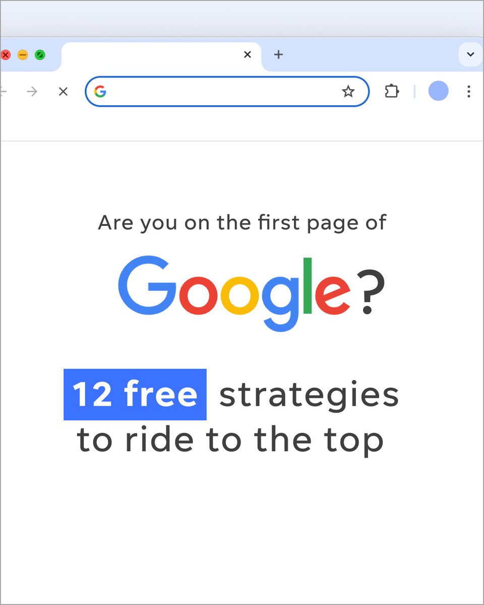 WordStream's tweet image. Get your business on the first page of Google with 12 free strategies that actually work. 🏆 

Grab your step-by-step guide to take your business to the top: shorturl.at/cRauM