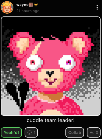 Th3Richmond's tweet photo. ✨ Drawing of the Day ✨ A creepycute fanart in the Fortnite community @PictoVerseApp 

Join the creativity : https://t.co/fRDPYFhBlU

Btw: A new update is coming this week! Sorry for the long wait 🙏 thanks again everyone!

#buildinpublic #indiedev #pixelart #fanart #FortniteArt https://t.co/OGEVKCtvvZ