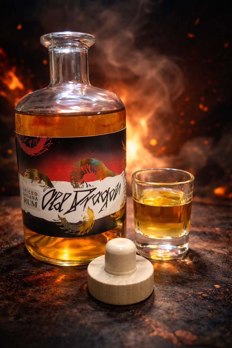 olddragonrum's tweet image. Heißer Stoff! 🔥 Schaut euch mal dieses starke Bild von unserem Old Dragon Spiced Banana Rum an, das uns von Bastis Leckereien erreicht hat. Er weiß einfach, wie man guten Geschmack perfekt in Szene setzt. Ein fettes Danke für den Support! 🐉🥃 #premiumrum #rum