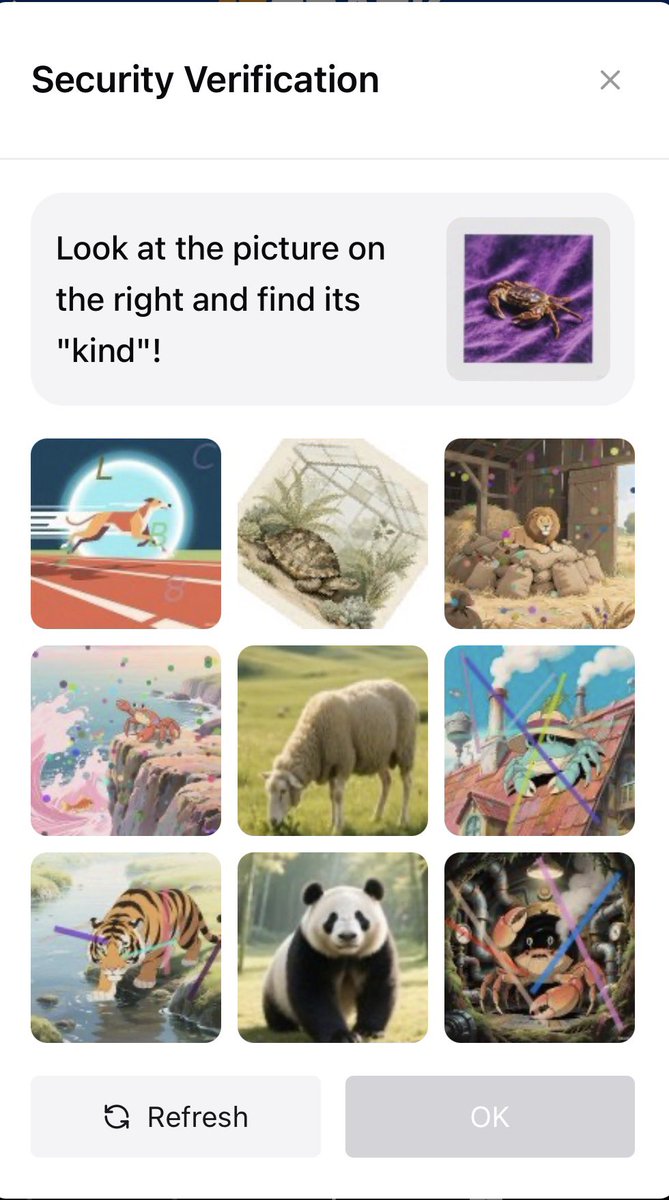KooDeep's tweet photo. I just came across a new captcha test and have failed multiple times…

Am I stupid? Wtf are we supposed to be looking for here? 🫠 https://t.co/enkwlgtXsu