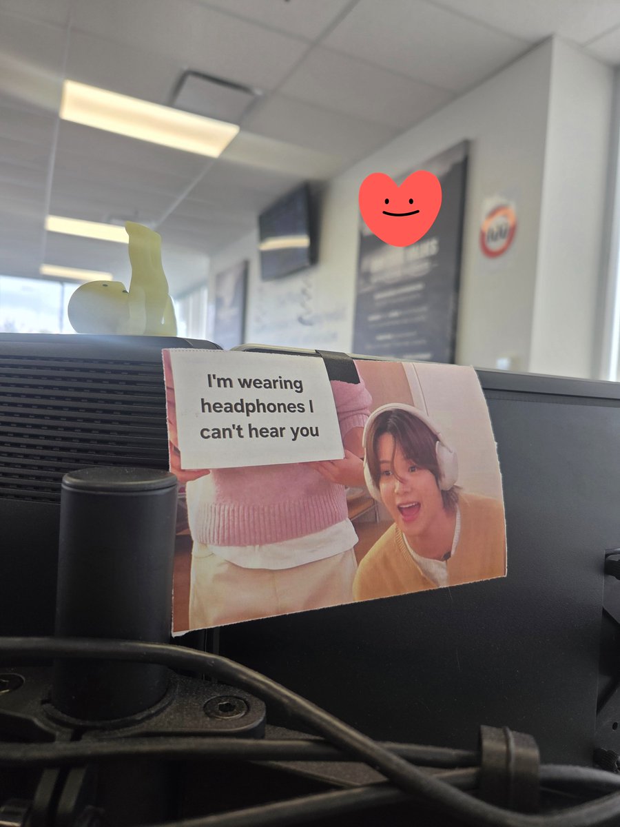 I moved my monitors at work and this is what my team sees instead