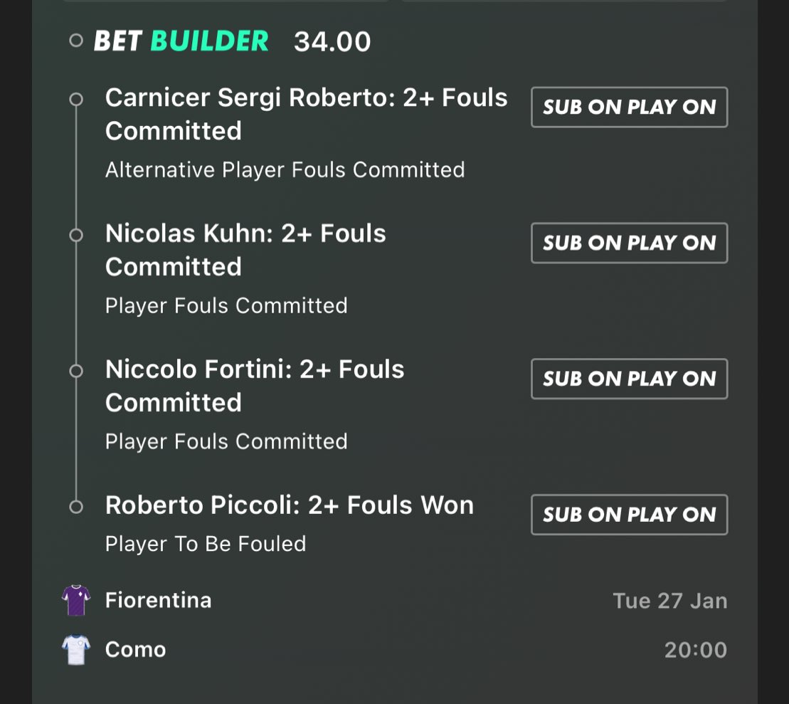 33/1 Coppa Italia bet builder for Fiorentina v Como

Add To Your Bet Slip - bet365.com/s/r/yQ9Zy