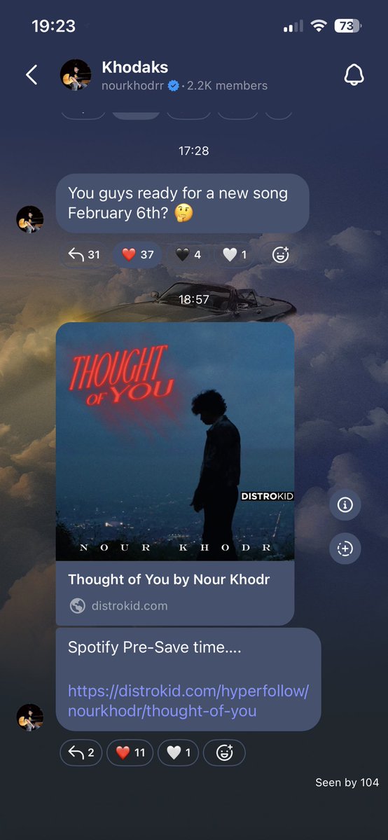February 6th is a good day for new music!! Thought of you by <a href="/NourKhodrr/">Nour Khodr</a> is comingggg!!