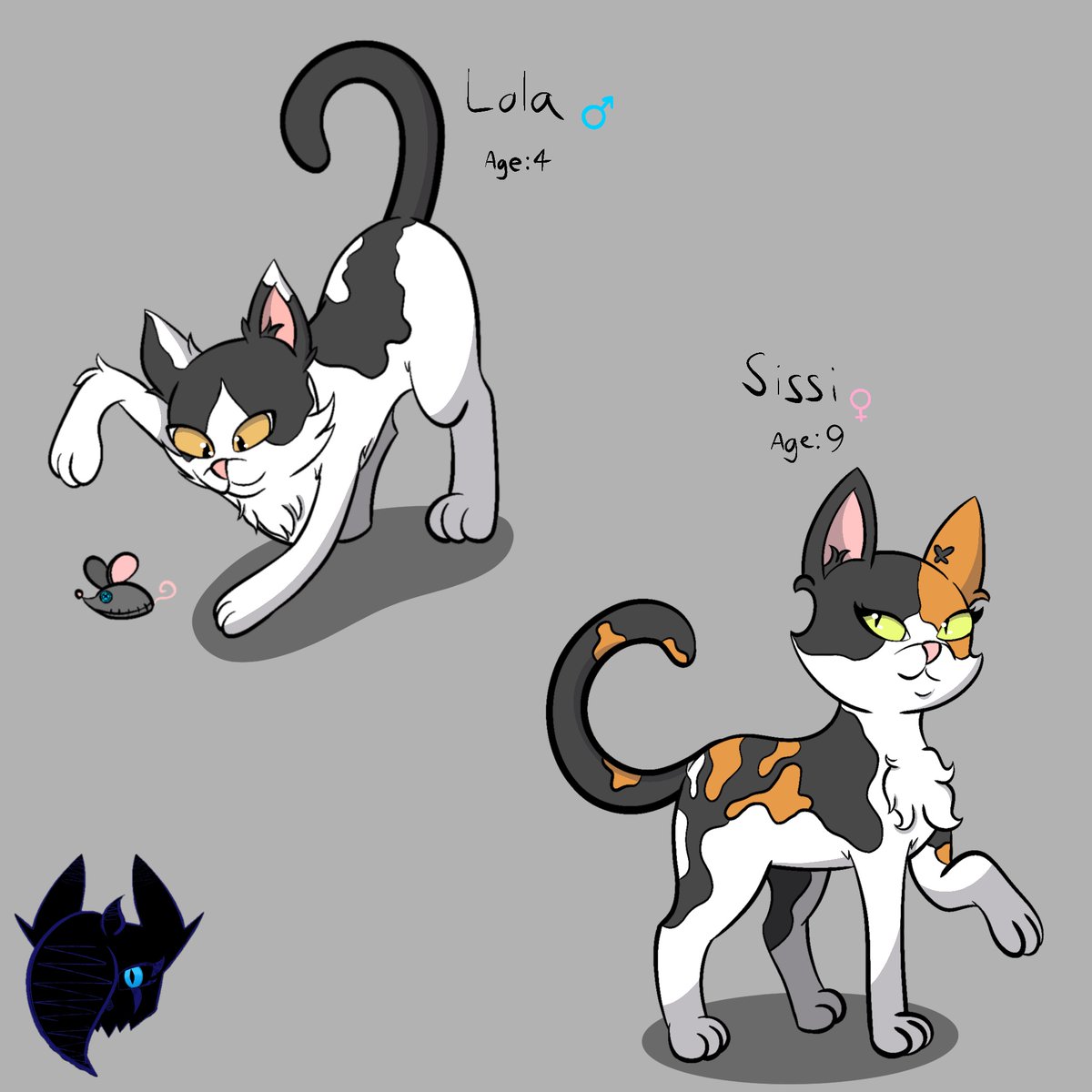 SaraBlack2000's tweet photo. I made a drawing of my babies (my cats)☺️ https://t.co/nLTkatkZic
