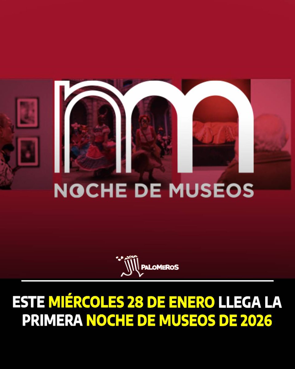 Este miércoles 28 de enero llega la PRIMERA noche de museos de 2026 🖼️🌙

Checa los detalles en nuestra web⬇️
lospalomeros.com/primera-noche-…