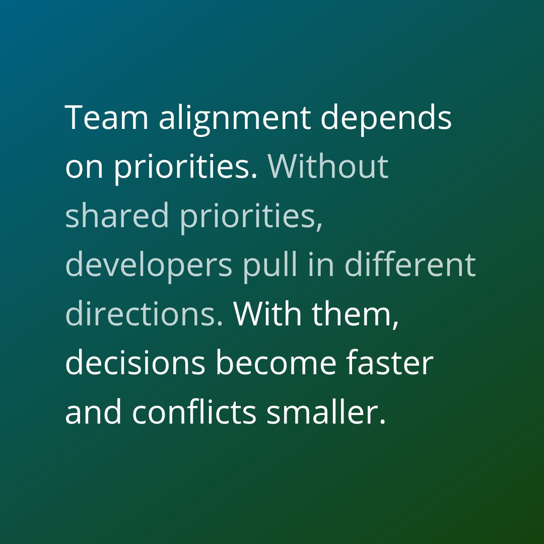 Team alignment thrives when everyone focuses on work that is important while responding thoughtfully to urgent issues. Shared priorities help the team make clearer decisions, reduce chaos, and keep progress steady over time.