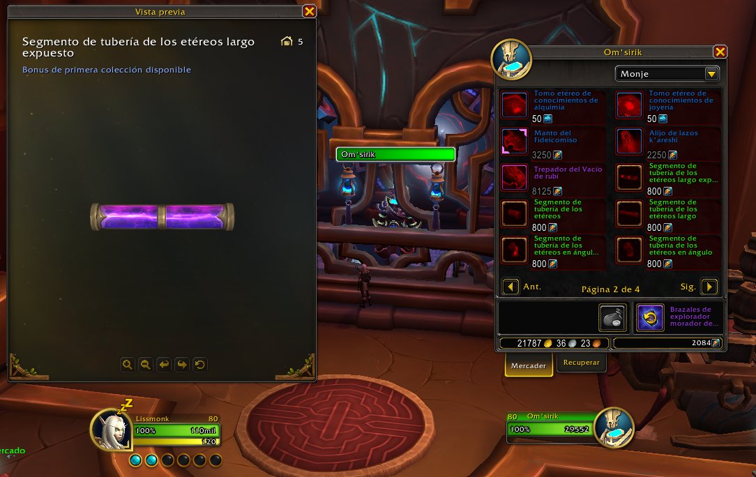 ⚠️ADORNOS⚠️

Si os preguntabais donde se compran esos tubos tan chulos de energía morada 🧐 los vende este señor! En Tazarest, eso si tenéis que tener Renombre 15 con el Fideicomiso de K´aresh asi que... a subir renombre

Pd: También vende un cañón de distorsión para tu jardín je